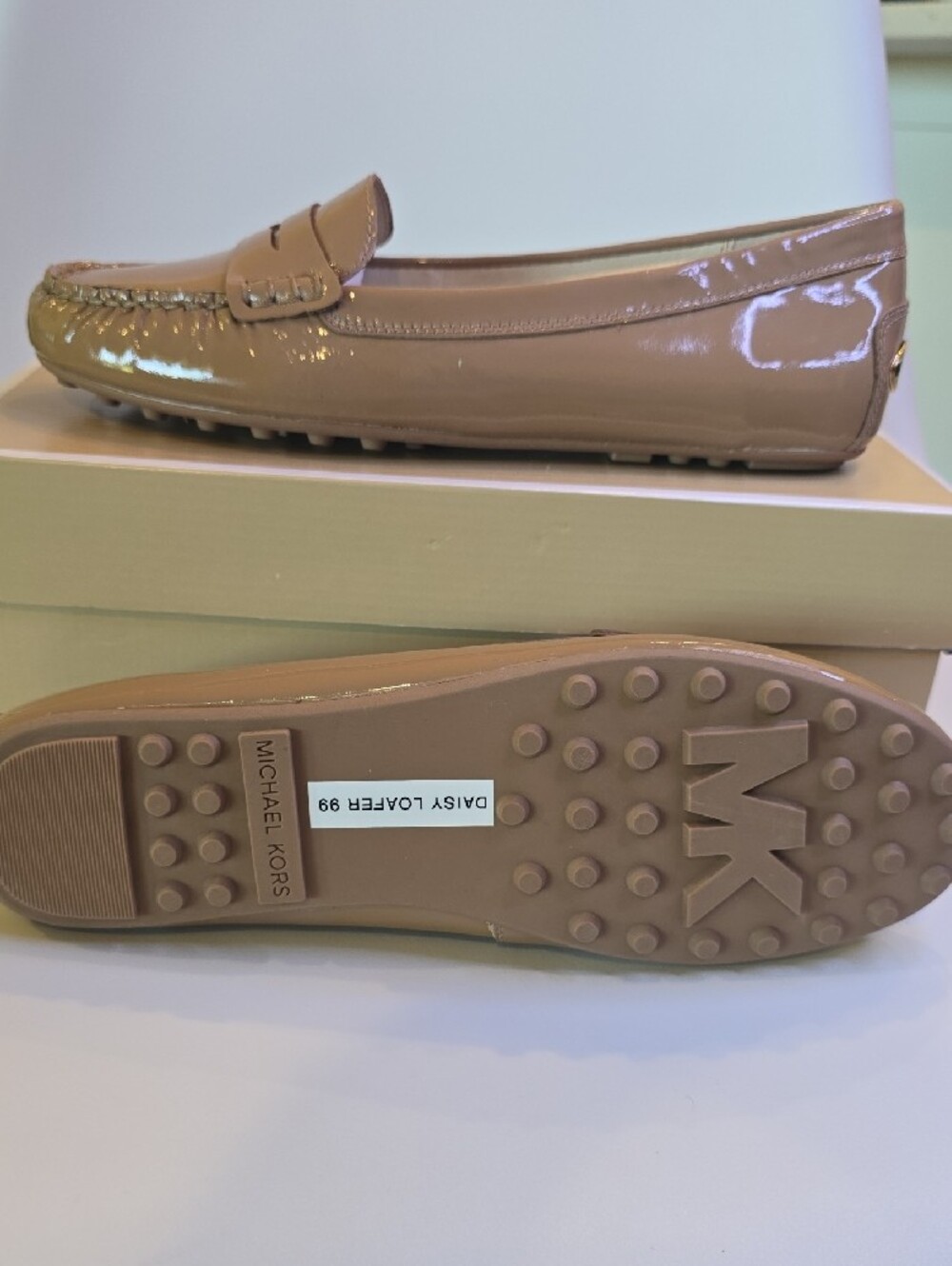 Michael Kors Daisy Loafers in Nude Beige/Tan - Picture 5 of 8